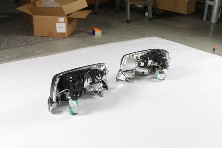 Fit For Chevy Silverado Suburban Tahoe 99-06 4Pcs Headlights Clear Corner Black