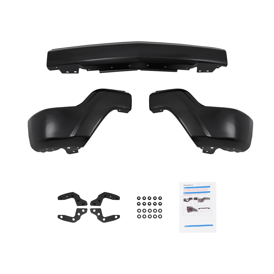 Fit For Chevy Silveraro 1500 2022 2023 Front Bumper Steel W/o Sensor Holes