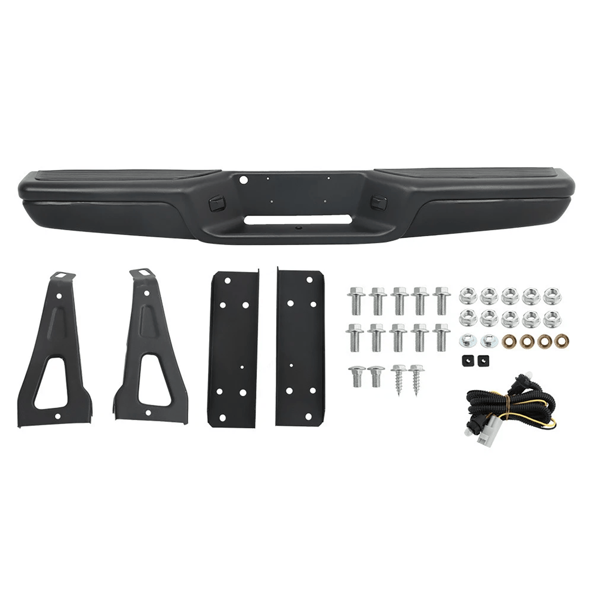 Fit For Dodge Dakota 1997-2004 Steel Rear Step Bumper Assembly Black W/ Bracket