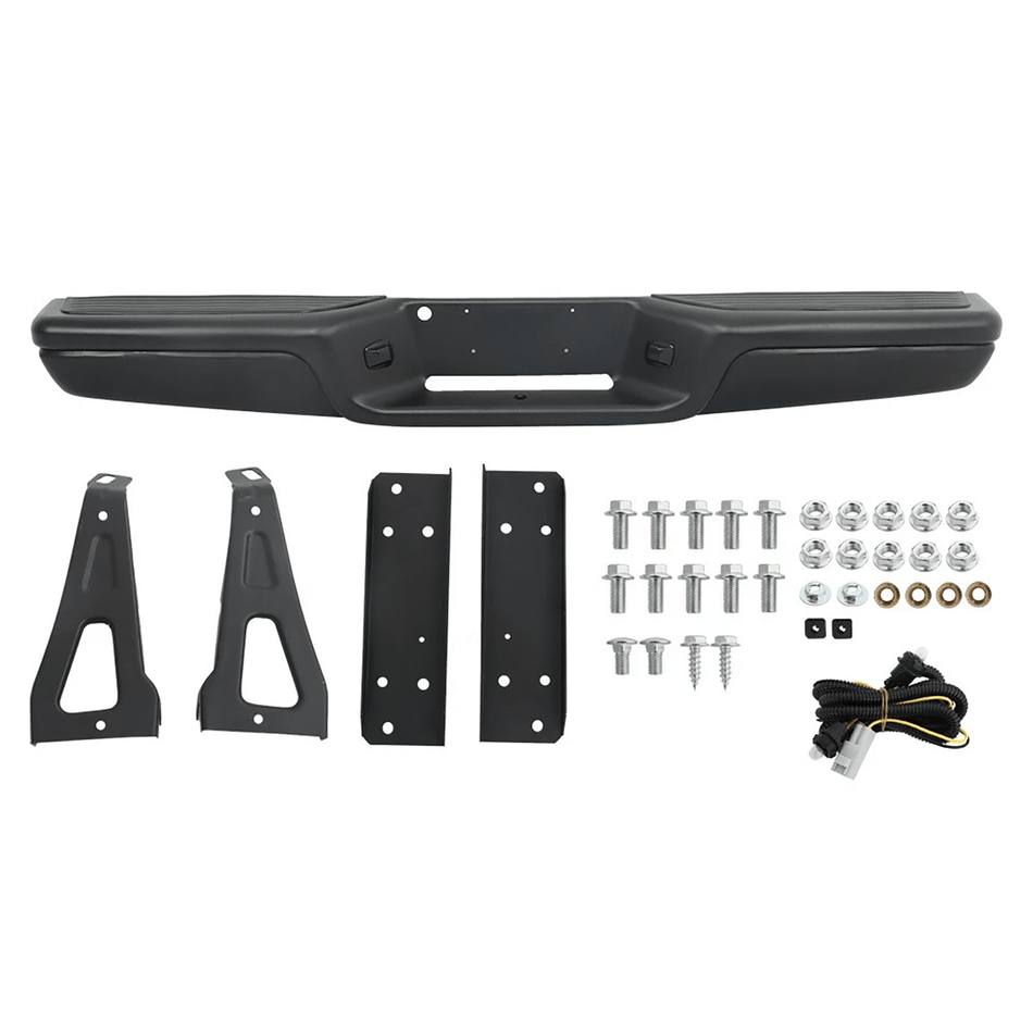 Fit For Dodge Dakota 1997-2004 Steel Rear Step Bumper Assembly Black W/ Bracket