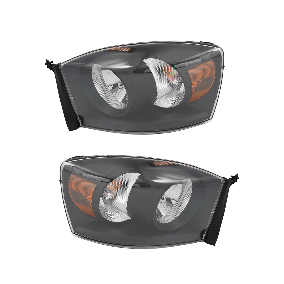 Fit For Dodge Ram 1500 2006-2008/Ram 2500 3500 2006-2009 Black Housing Headlight