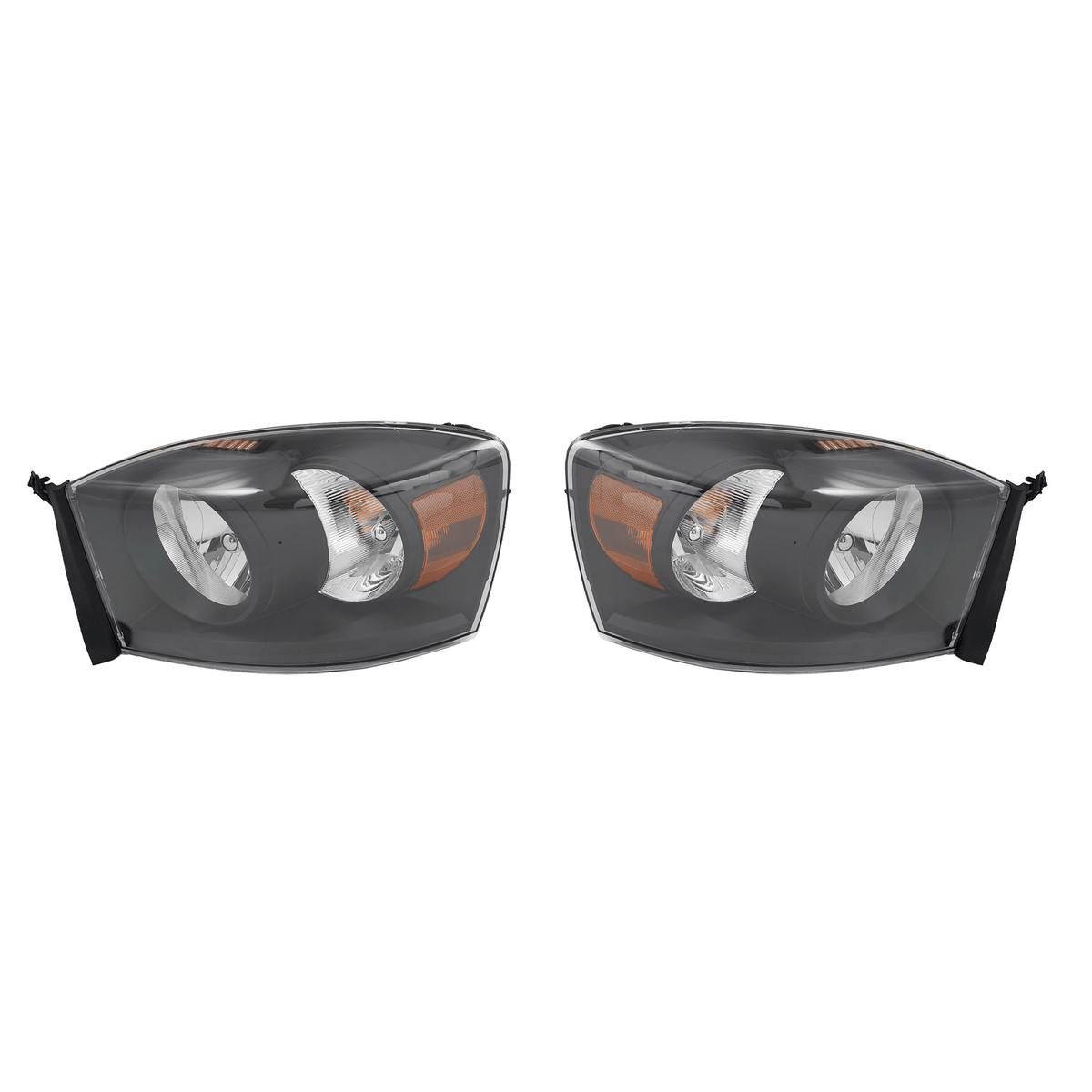 Fit For Dodge Ram 1500 2006-2008/Ram 2500 3500 2006-2009 Black Housing Headlight