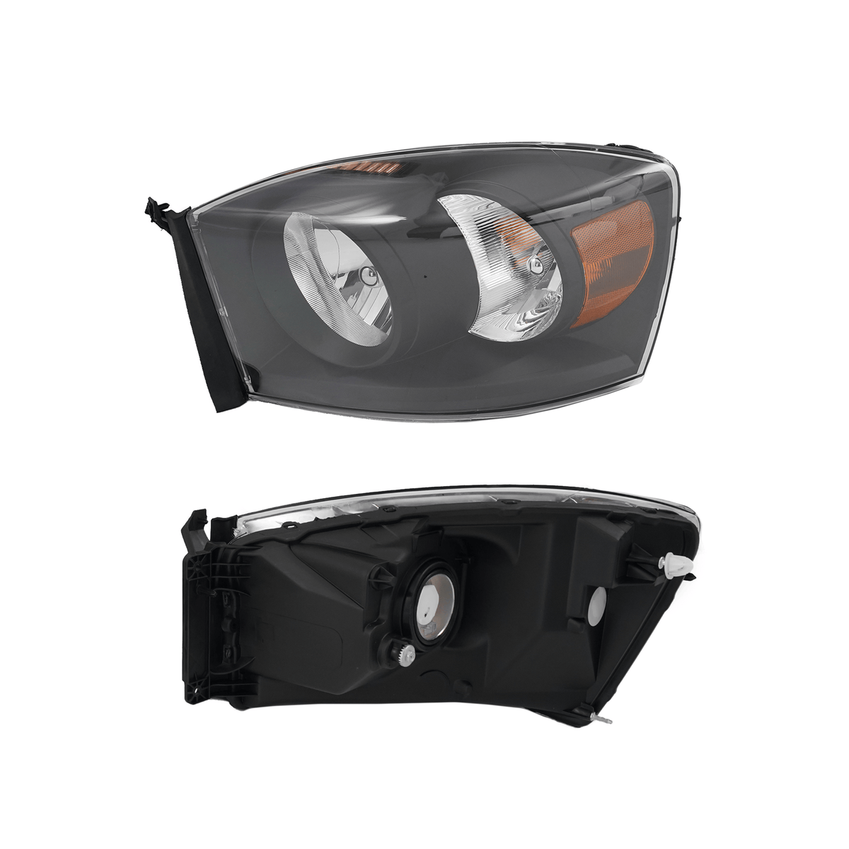 Fit For Dodge Ram 1500 2006-2008/Ram 2500 3500 2006-2009 Black Housing Headlight