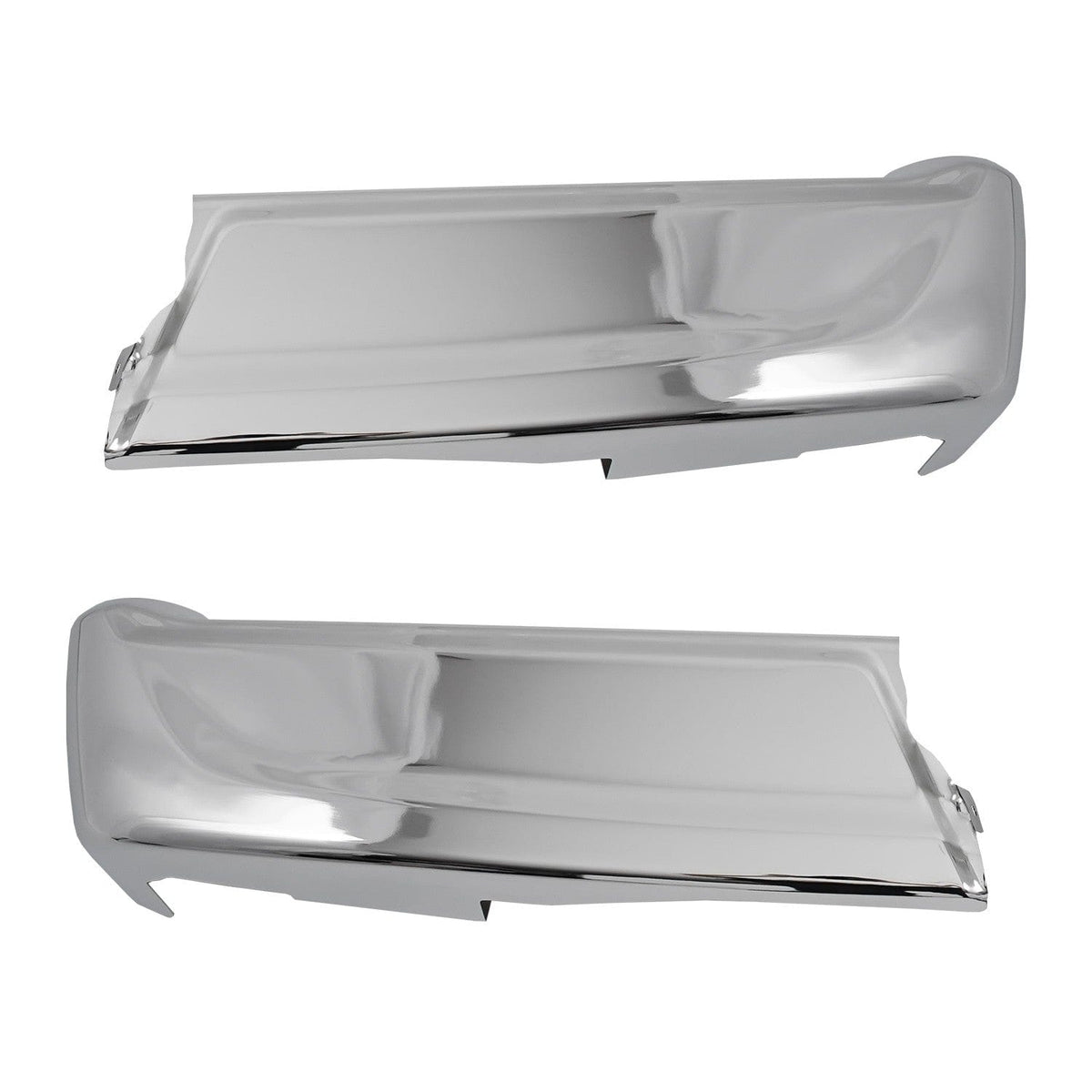 Fit For Ford F-150 21-24 Chrome Steel Rear Bumper End Cap w/o Sensor Holes