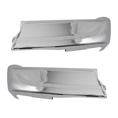 Fit For Ford F-150 21-24 Chrome Steel Rear Bumper End Cap w/o Sensor Holes