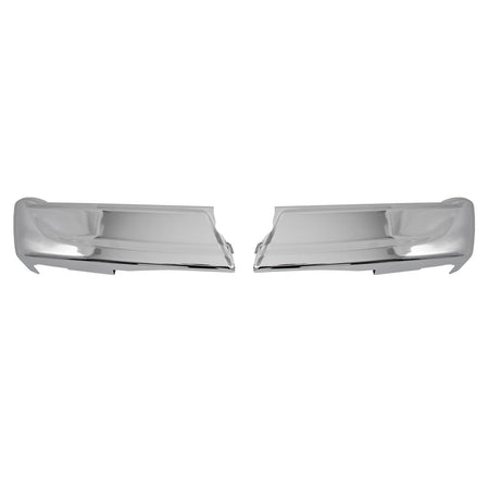Fit For Ford F-150 21-24 Chrome Steel Rear Bumper End Cap w/o Sensor Holes