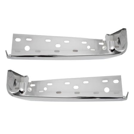 Fit For Ford F-150 21-24 Chrome Steel Rear Bumper End Cap w/o Sensor Holes