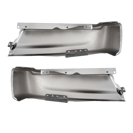 Fit For Ford F-150 21-24 Chrome Steel Rear Bumper End Cap w/o Sensor Holes