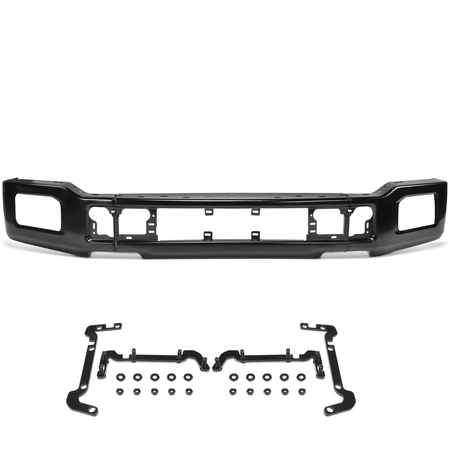 Fit For Ford F-150 F150 2018-2020 Black Steel Front Bumper Face Bar W/ Fog Hole
