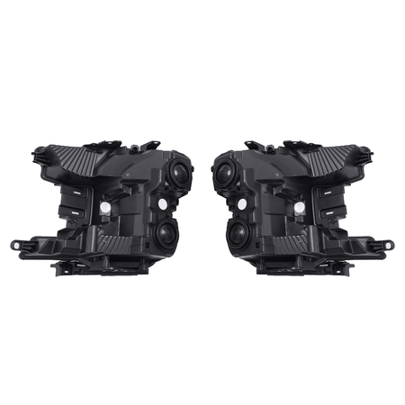 Fit FOR FORD F150 PICKUP TRUCK 2018-2020 PAIR HEADLIGHT LAMPS BLACK CLEAR