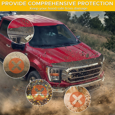 Fit for Ford F150 Truck 2021 to 2025 Shield Hood Protector Black Deflector New