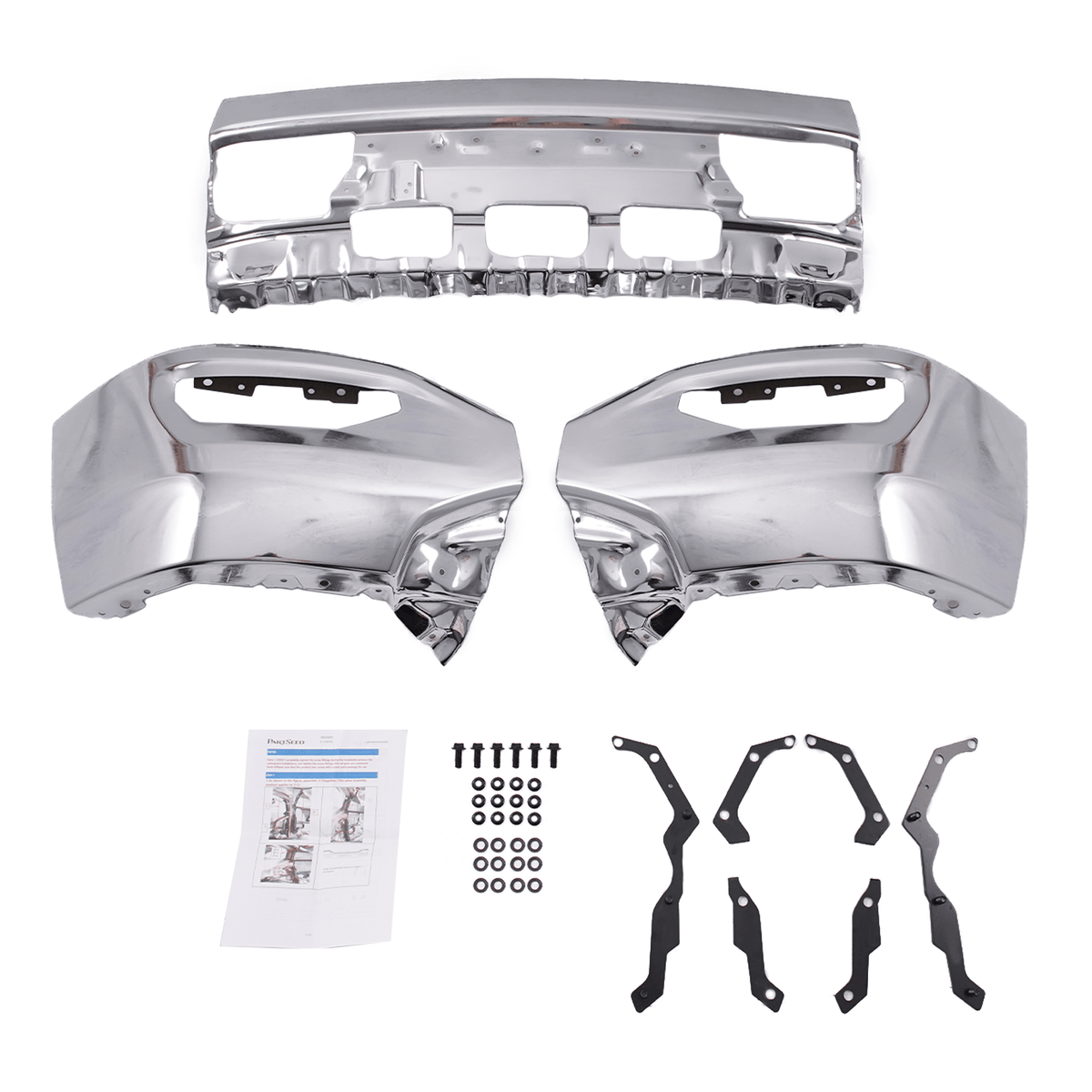 Fit For GMC Sierra 1500 2016 2017 2018 Front Bumper Chrome Face Bar