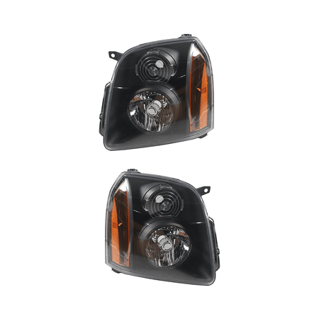 Fit For GMC Yukon Denali XL1500 2500 2007-2014 Headlight Black Trim Left Right