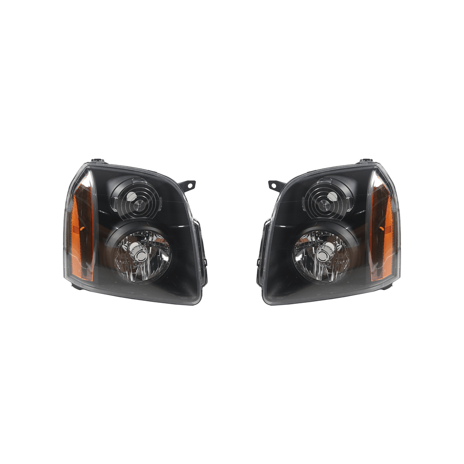 Fit For GMC Yukon Denali XL1500 2500 2007-2014 Headlight Black Trim Left Right