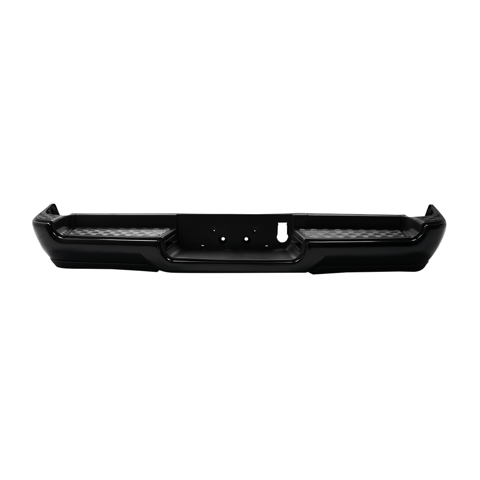 Fit For RAM 1500 2019-2023 Rear Bumper Black W/O Sensor Hole W/O Dual Exhaust