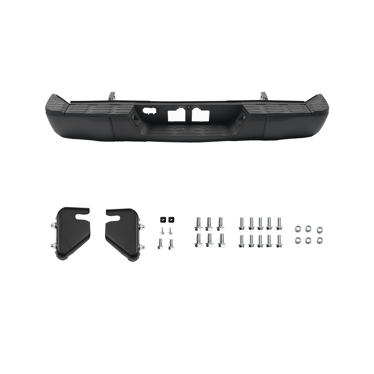 Fit For Toyota Tundra 2014-2021 Black Rear Step Bumper Assembly W/O Sensor Holes