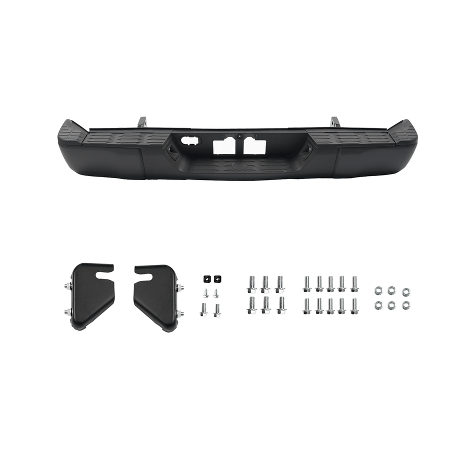 Fit For Toyota Tundra 2014-2021 Black Rear Step Bumper Assembly W/O Sensor Holes
