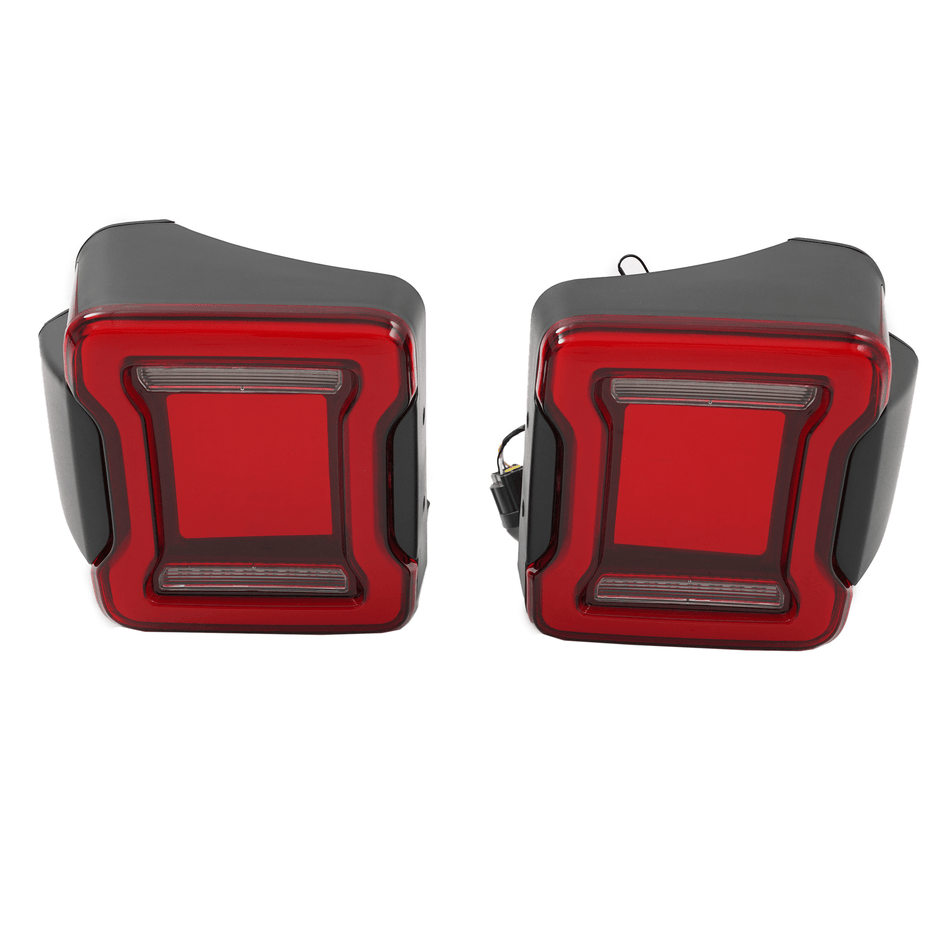 Fit For Wrangler JK Sport 2007-2018 Pair L R Rear Red Tail lights