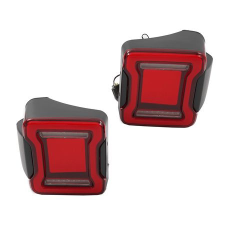 Fit For Wrangler JK Sport 2007-2018 Pair L R Rear Red Tail lights