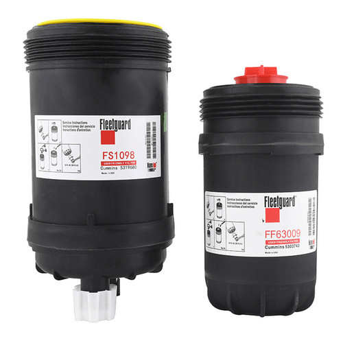 Fleetguard FF63009 Fuel Filter & FS1098 Fuel/Water Separator for Cummins 6.7L