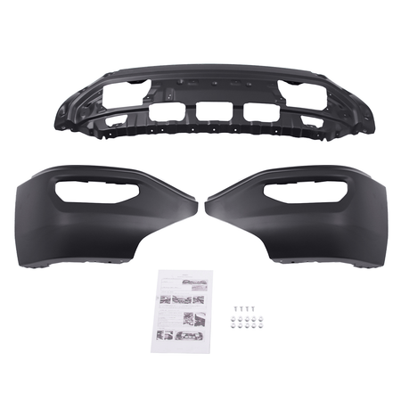 Front Bumper Black With Fog Light Holes Fit For GMC Sierra 1500  2016- 2017 2018