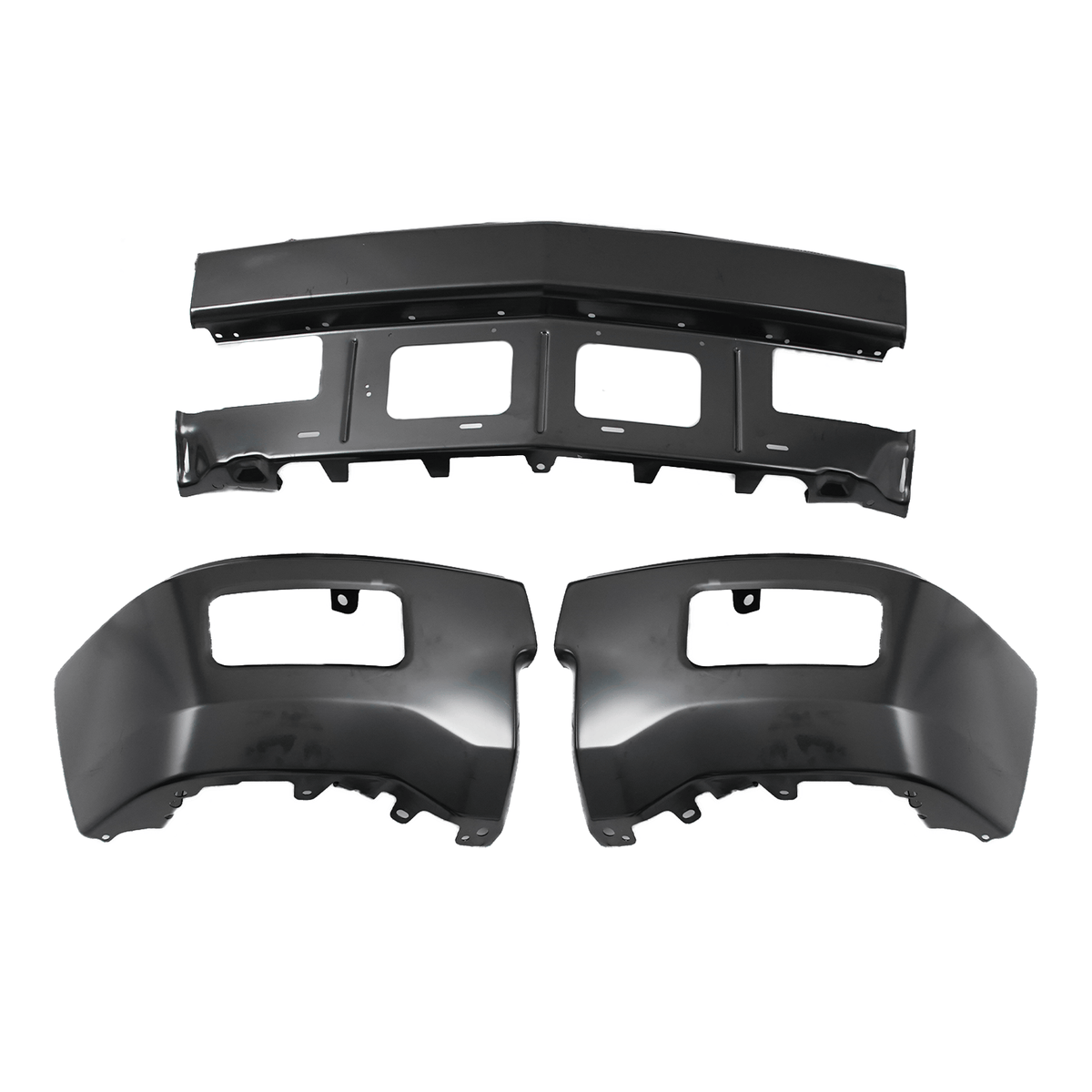 Front Bumper Cover Face Bar Steel W/ Fog Hole Fit For Chevy Silverado 1500 14-15