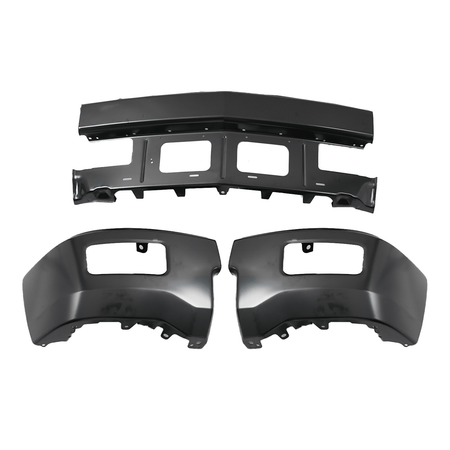 Front Bumper Cover Face Bar Steel W/ Fog Hole Fit For Chevy Silverado 1500 14-15