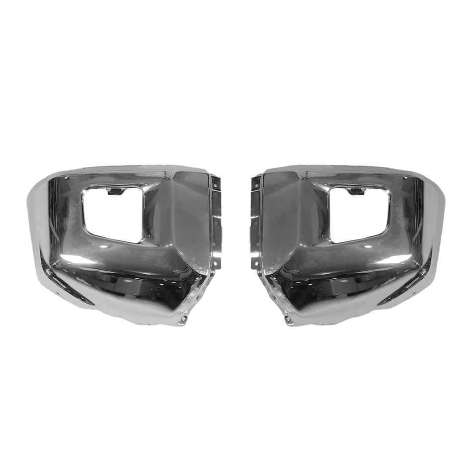 Front Bumper End Set Fit For Toyota Tundra 14-21 Chrome Driver Passenger Side