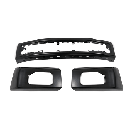 Front Bumper Face Bar Black Steel Fit For Ford F-150 2015-2017 w/Fog Light Hole