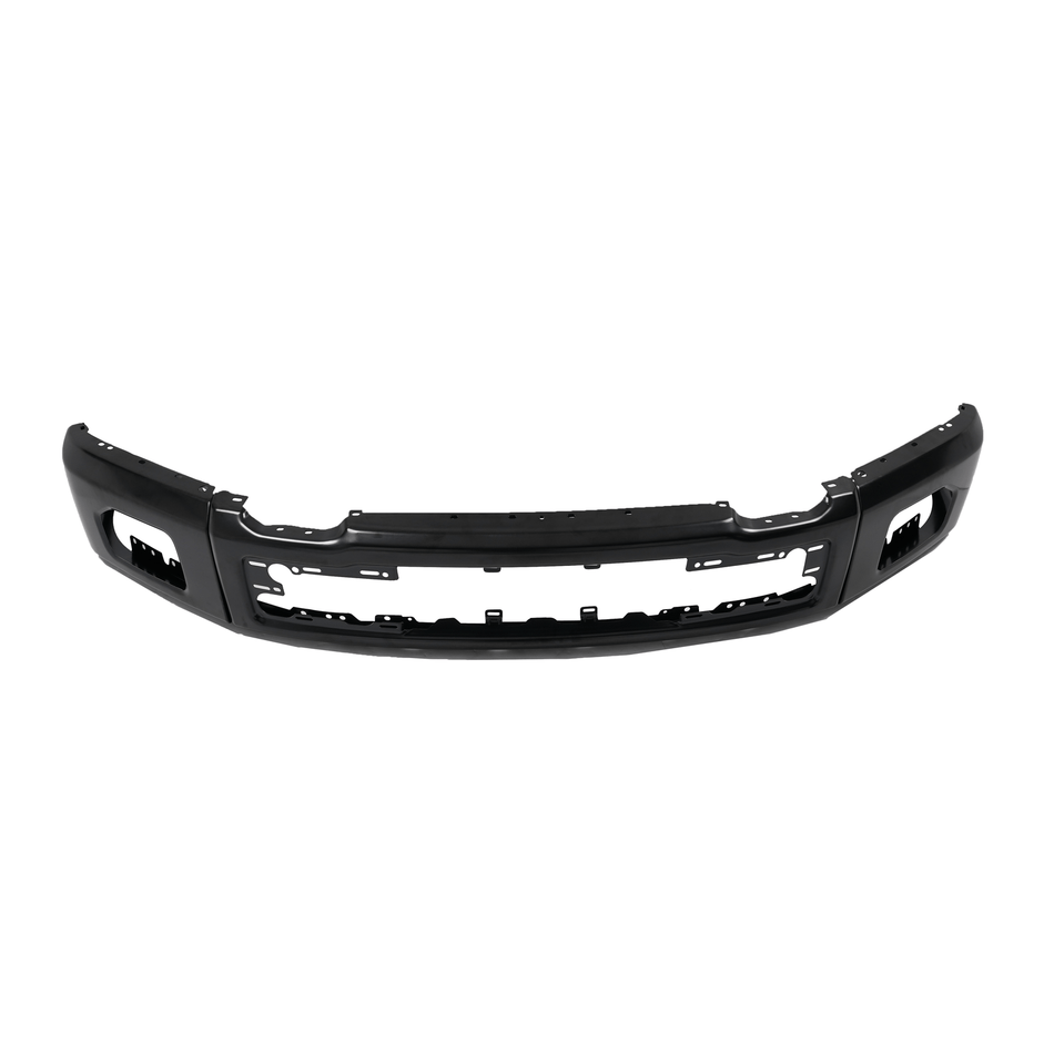 Front Bumper Face Bar Black Steel Fit For Ford F-150 2015-2017 w/Fog Light Hole