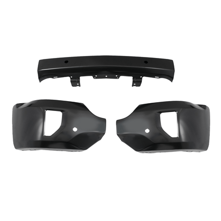 Front Bumper Face Bar Black W/ Sensor Hole Fit For Chevy Silverado 1500 16-18