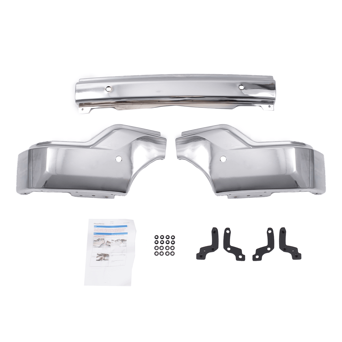 Front Bumper Face Bar Chrome w/Parking Sensor Hole Fit for GMC Sierra 1500 19-21