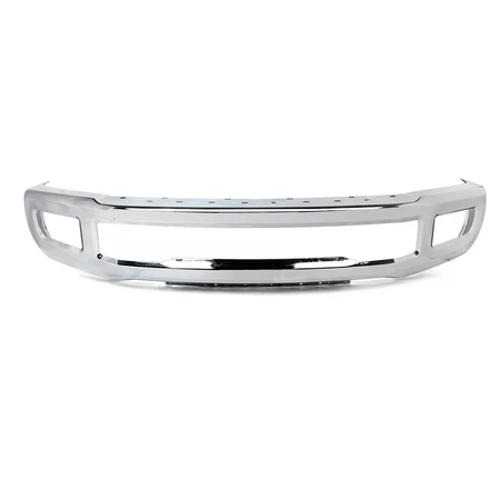 Front Bumper Face Bar Fit For Ford F250 F350 Super Duty 17-19 Chrome w/ Fog Hole