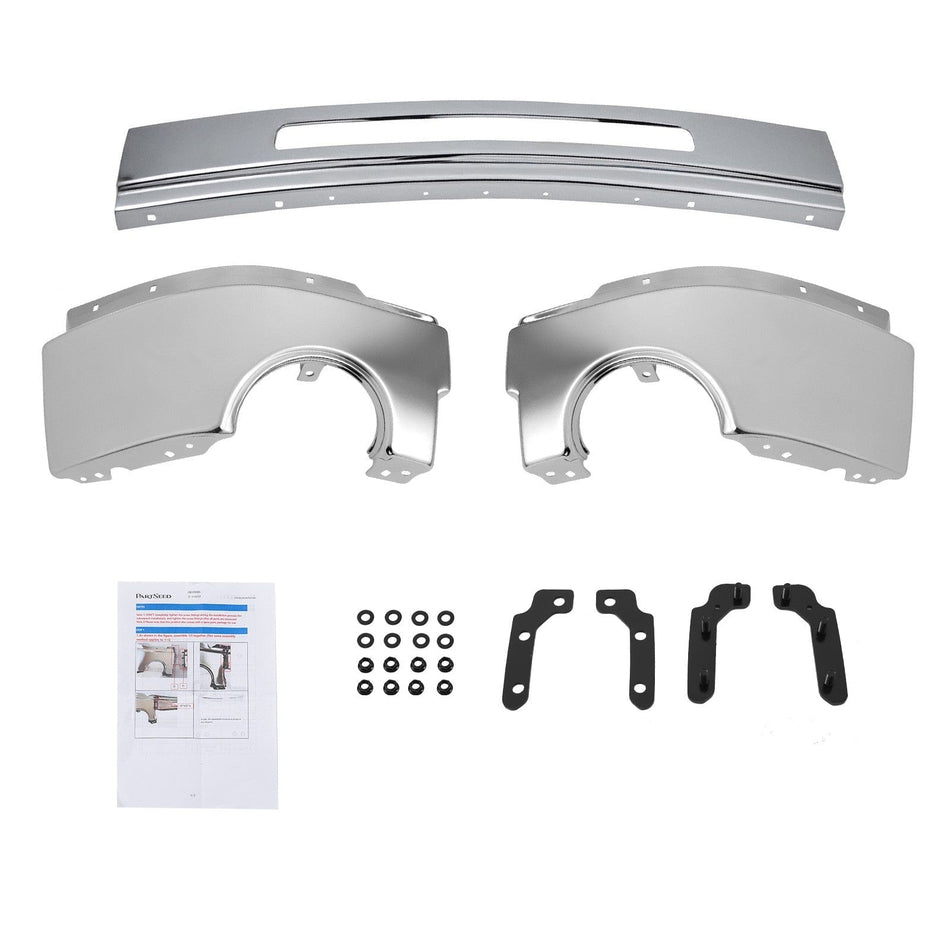 Front Bumper Face Bar Fit For GMC Sierra 1500 2007-2013 Chrome