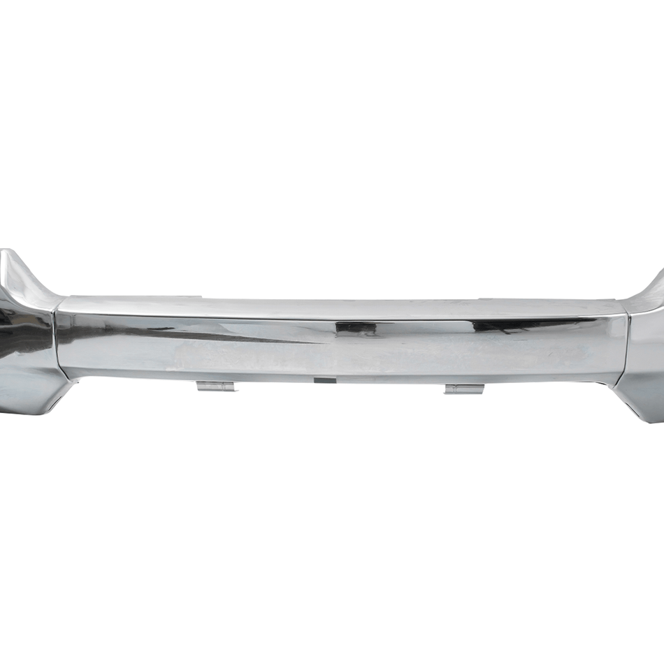 Front Bumper Face Bar w/Fog Light Hole Chrome Fit For Chevy Silverado 1500 16-19