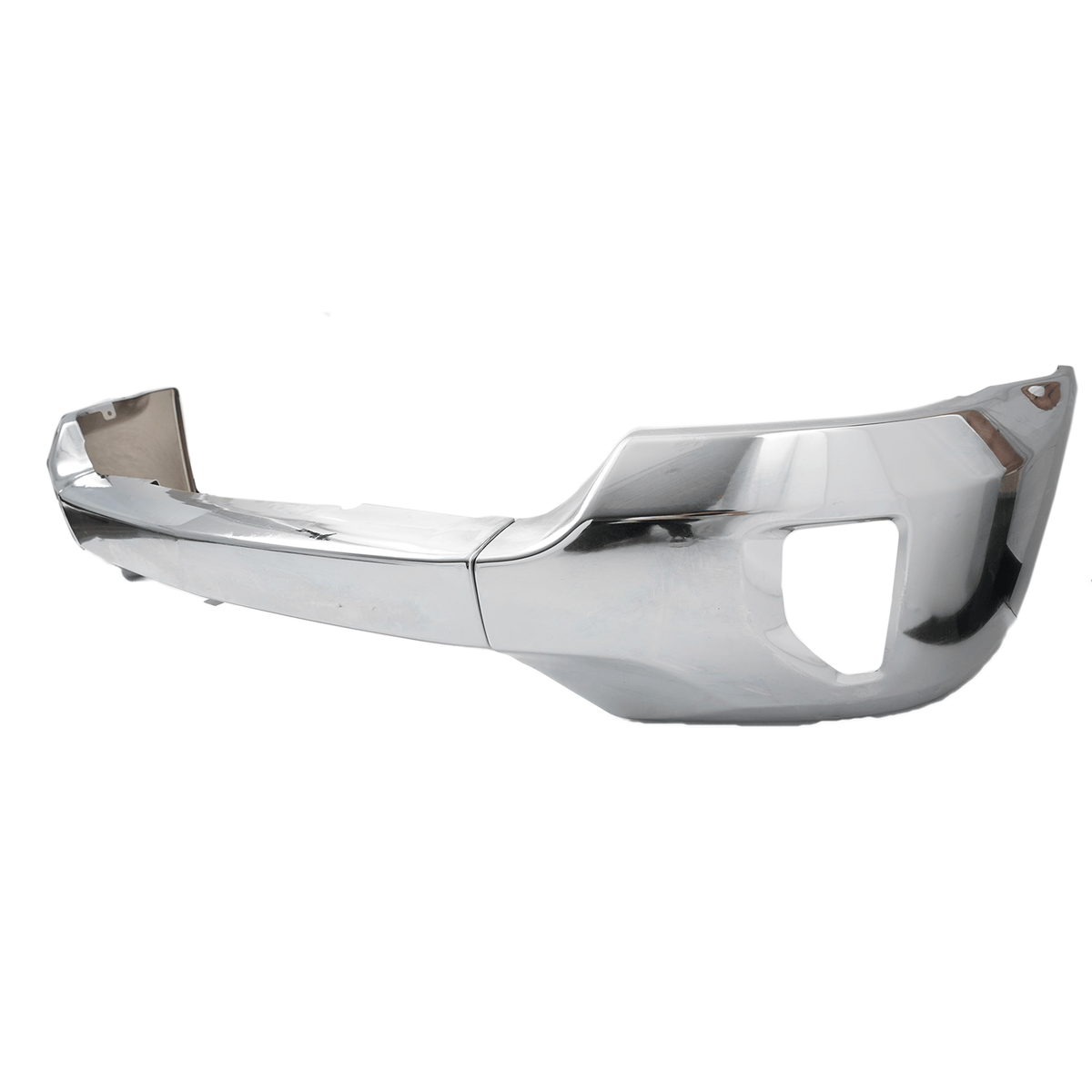Front Bumper Face Bar w/Fog Light Hole Chrome Fit For Chevy Silverado 1500 16-19