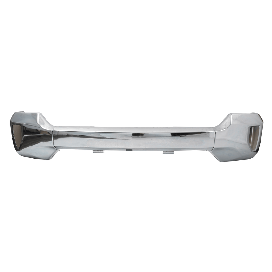 Front Bumper Face Bar w/Fog Light Hole Chrome Fit For Chevy Silverado 1500 16-19
