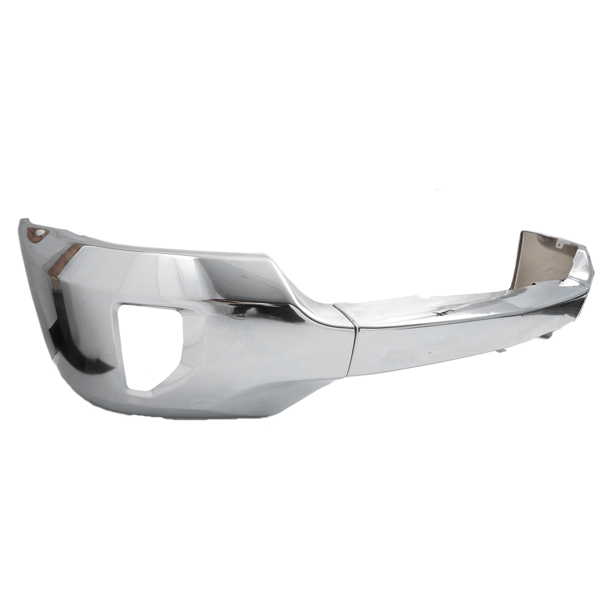 Front Bumper Face Bar w/Fog Light Hole Chrome Fit For Chevy Silverado 1500 16-19