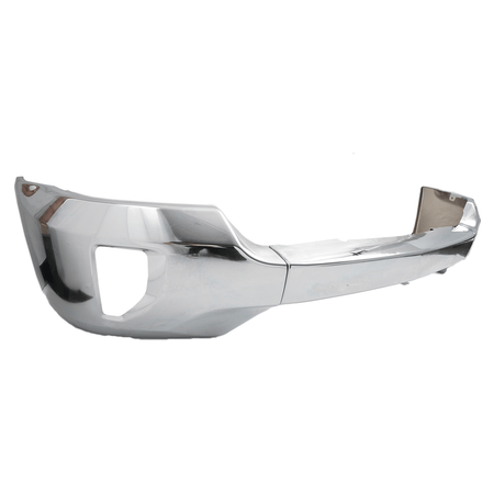 Front Bumper Face Bar w/Fog Light Hole Chrome Fit For Chevy Silverado 1500 16-19