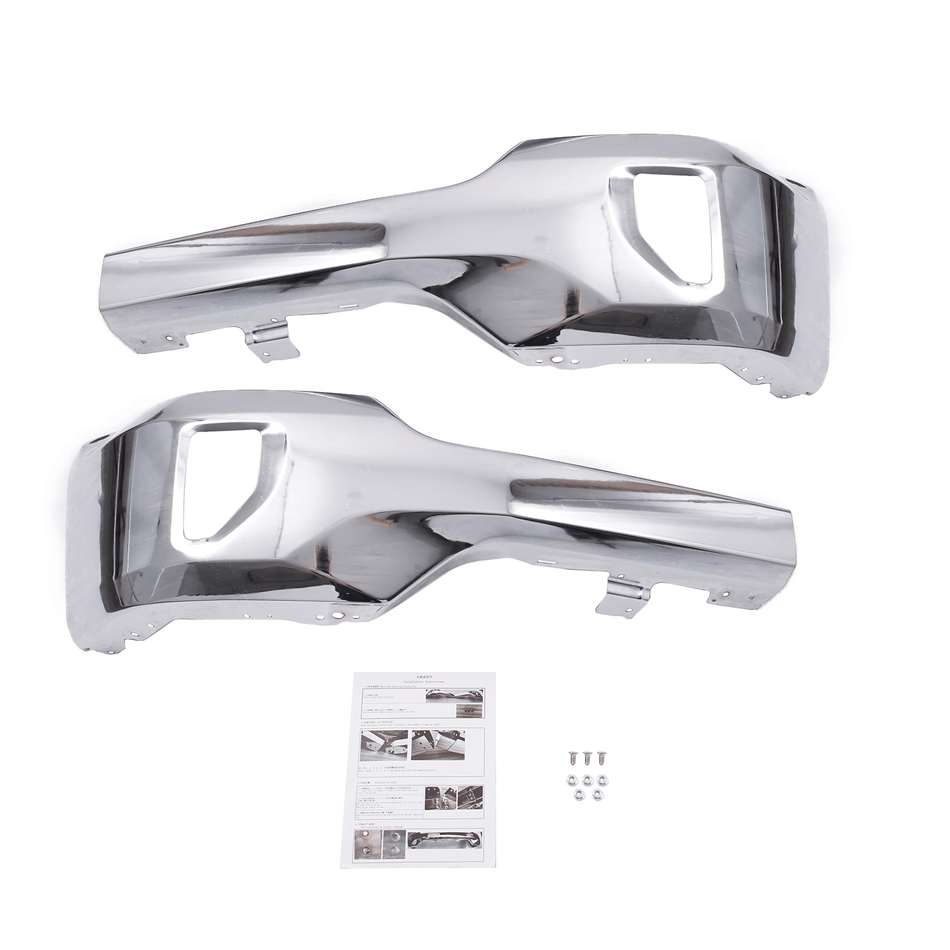 Front Bumper Face Bar w/Fog Light Hole Chrome Fit For Silverado 1500 2016-2019