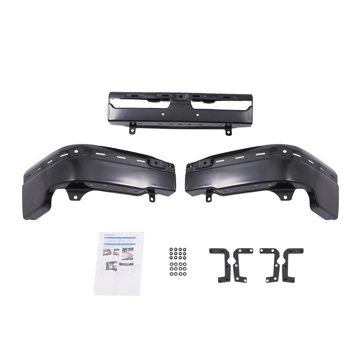 Front Bumper Fit for Chevrolet Silverado 1500 2003-2006 2007 Black Steel