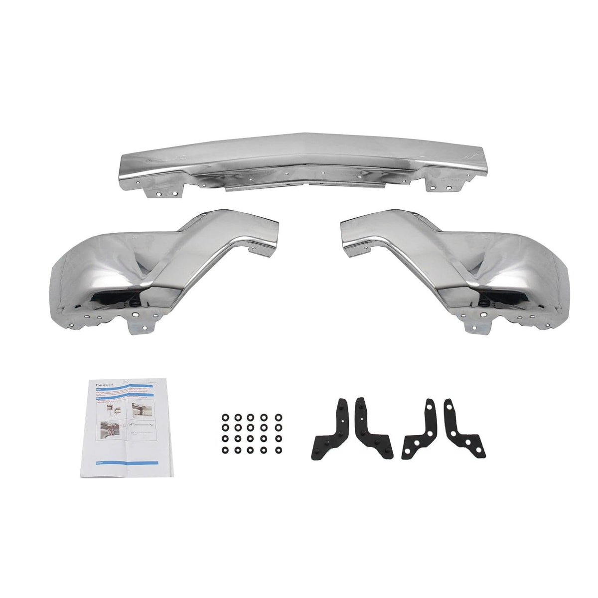 Front Bumper Fit For Chevy Silverado 1500 2022-2024 Chrome W/O Sensor Hole