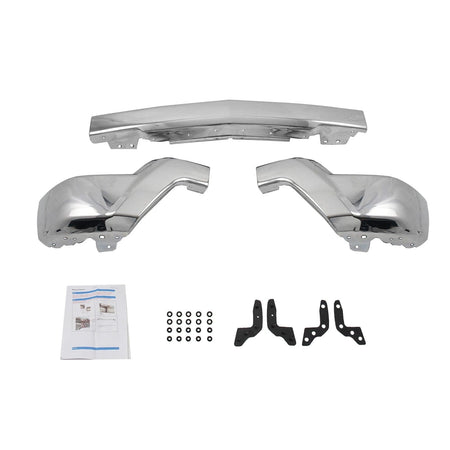 Front Bumper Fit For Chevy Silverado 1500 2022-2024 Chrome W/O Sensor Hole