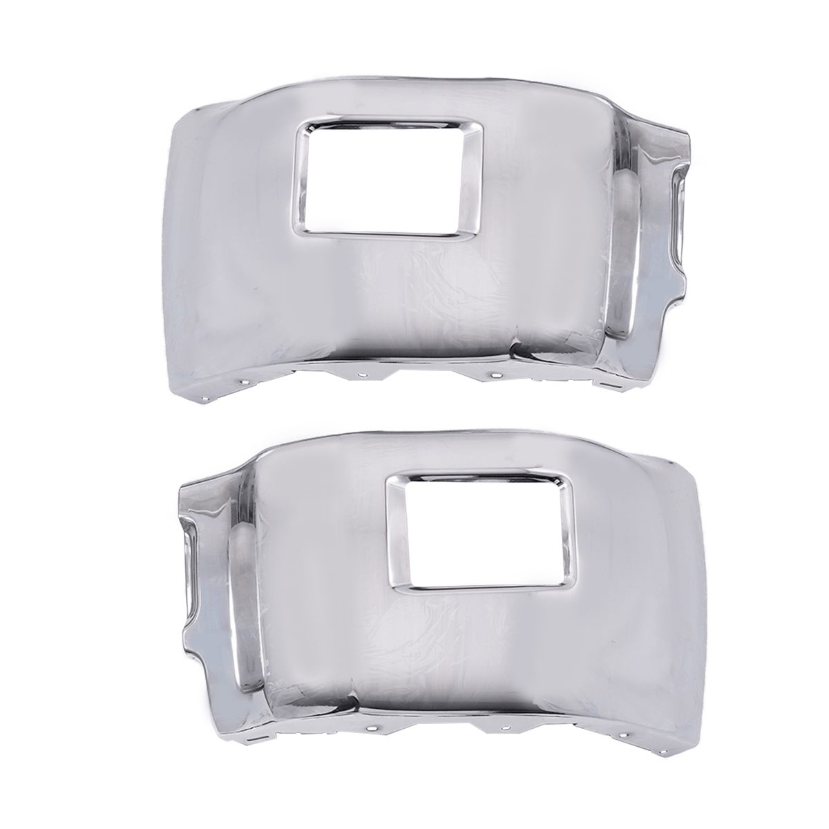 Front Bumper Fit For Chevy Silverado 2500 2015-2019 Chrome With Fog Light Holes