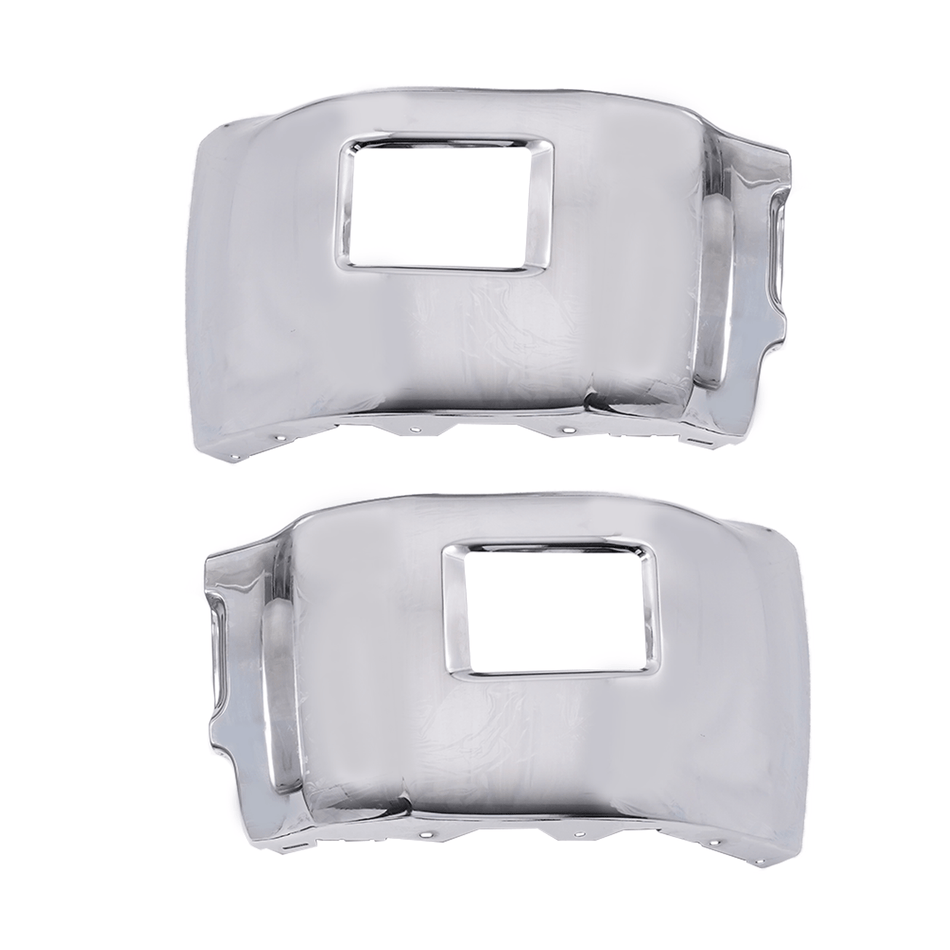 Front Bumper Fit For Chevy Silverado 2500 2015-2019 Chrome With Fog Light Holes