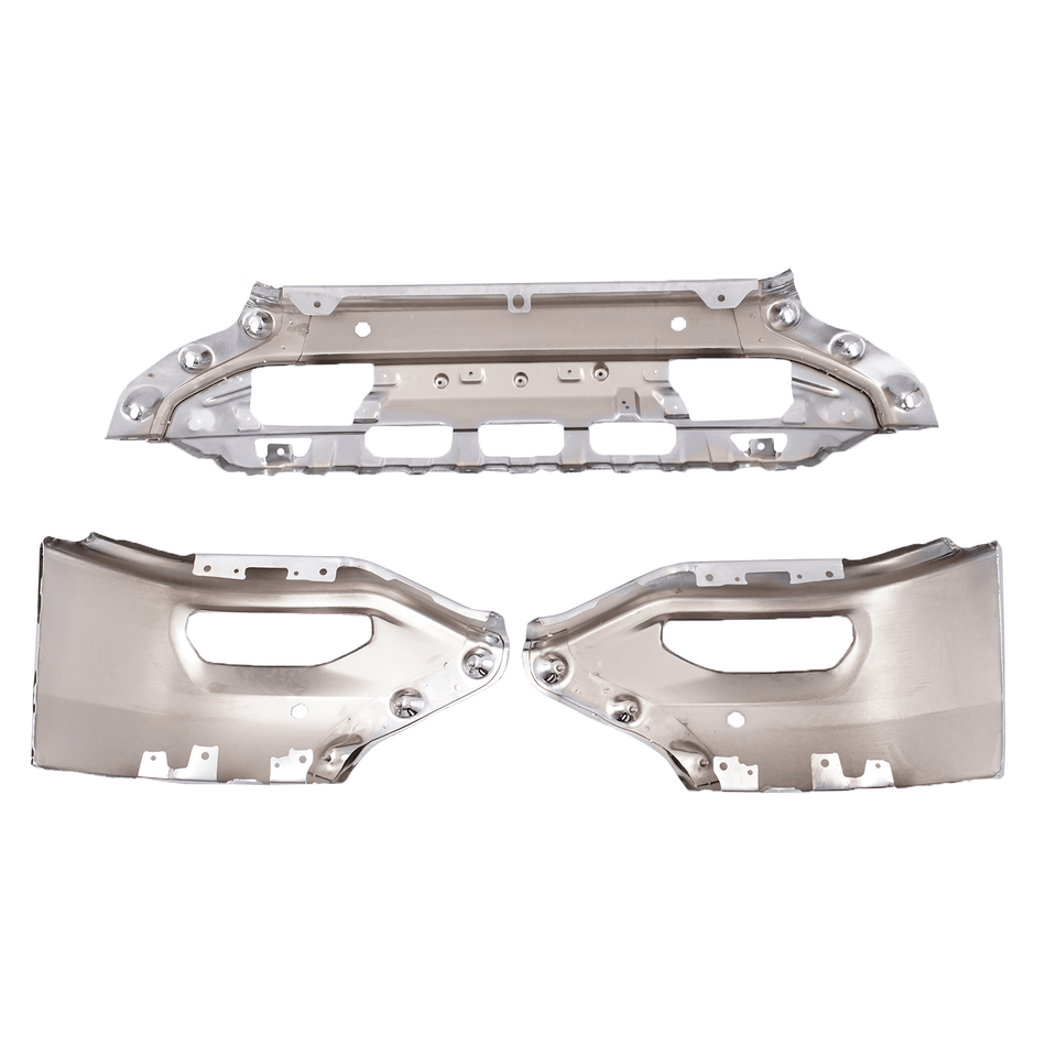 Front Bumper Fit For GMC Sierra 1500 2016-2018 Chrome With Fog Light Holes