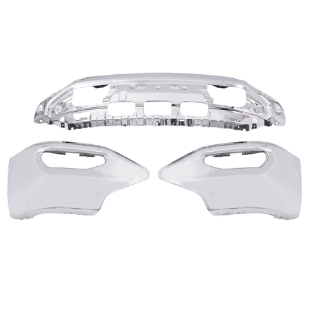 Front Bumper W/o Sensor Holes Fit For GMC Sierra 1500 2016-2018 Chrome Steel