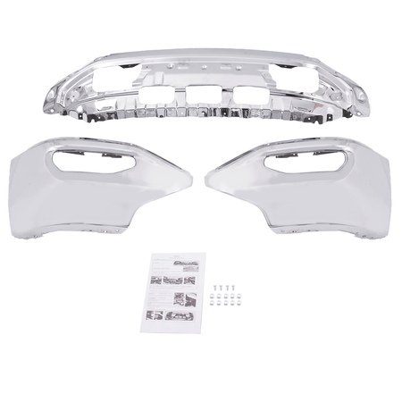 Front Bumper W/o Sensor Holes Fit For GMC Sierra 1500 2016-2018 Chrome Steel