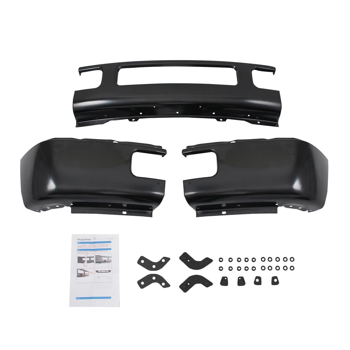 Front Steel Bumper Primed Black Fit For F-250 F-350 Super Duty Truck 2005-2007