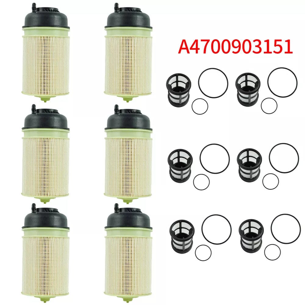 6-Pack A4700903151 Fuel Filters | Fits Detroit Diesel DD13, DD15, Freightliner | PF9908